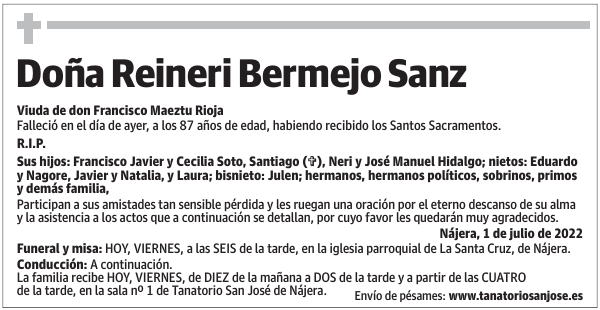 Doña  Reineri  Bermejo  Sanz