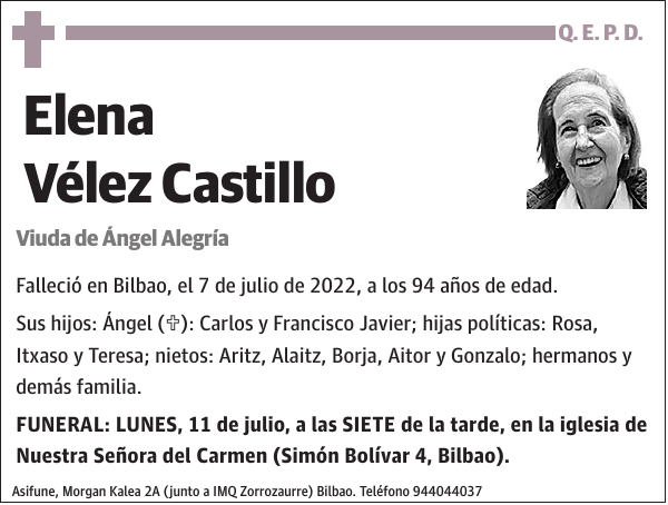 Elena Vélez Castillo