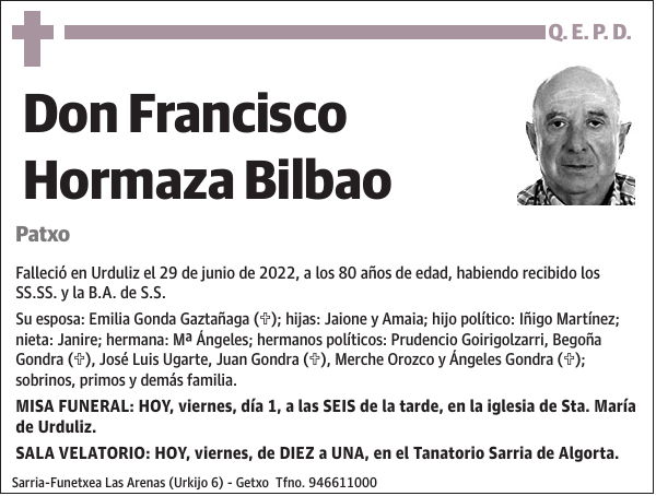 Francisco Hormaza Bilbao