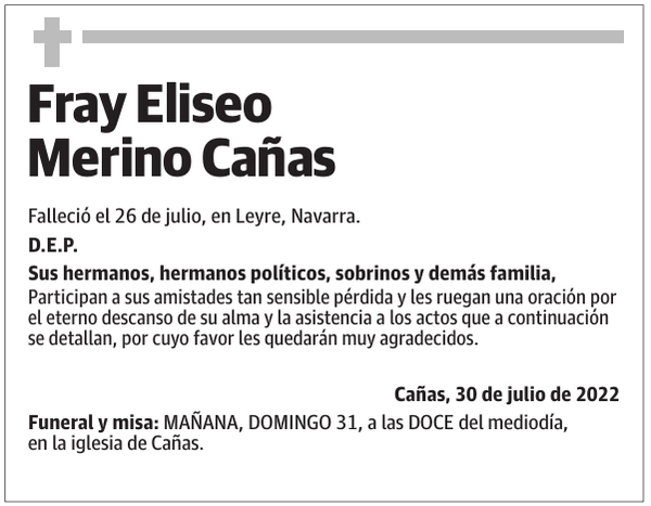 Fray  Eliseo  Merino  Cañas