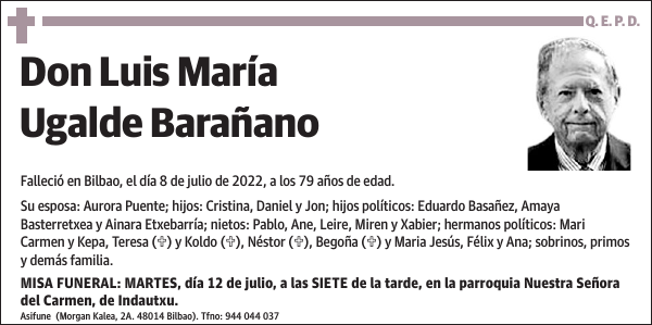 Luis María Ugalde Barañano