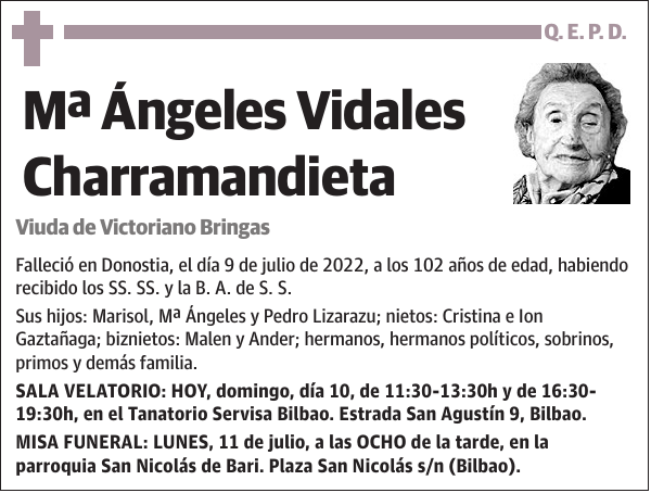 Mª Ángeles Vidales Charramandieta
