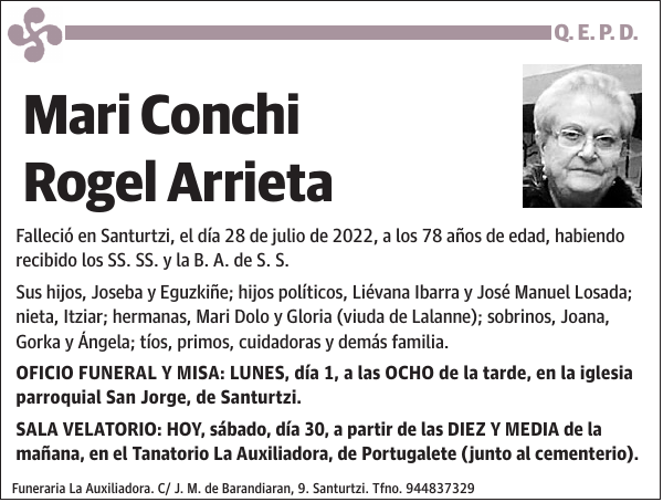 Mari Conchi Rogel Arrieta