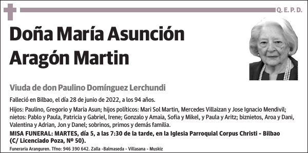 María Asunción Aragón Martin