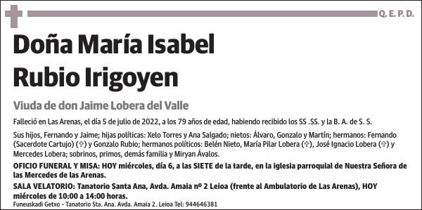 María Isabel Rubio Irigoyen