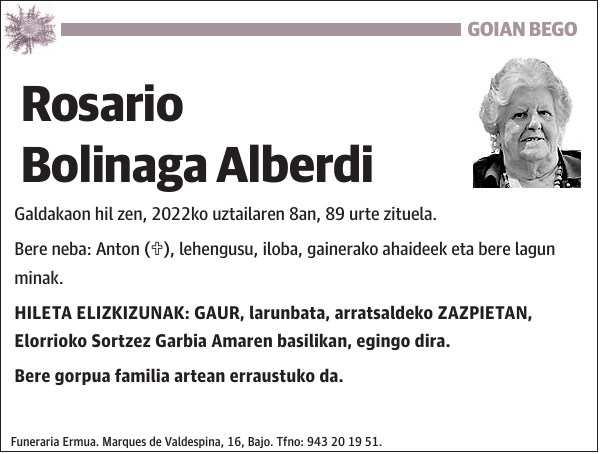 Rosario Bolinaga Alberdi