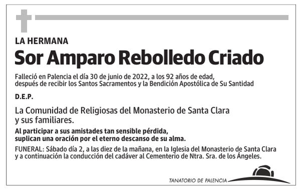 Sor Amparo Rebolledo Criado