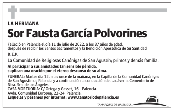 Sor Fausta García Polvorines