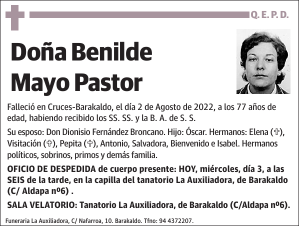 Benilde Mayo Pastor