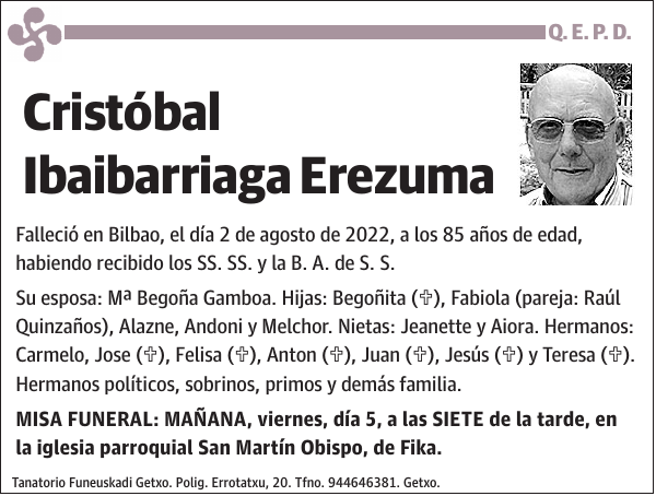 Cristóbal Ibaibarriaga Erezuma