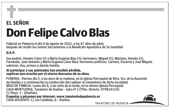 Don Felipe Calvo Blas
