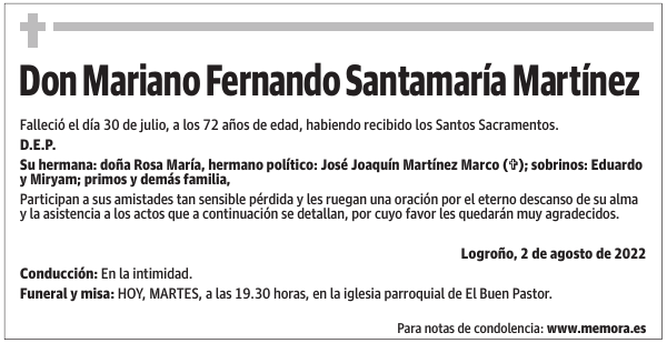 Don  Mariano  Fernando  Santamaría  Martínez