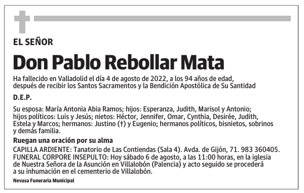 Don Pablo Rebollar Mata