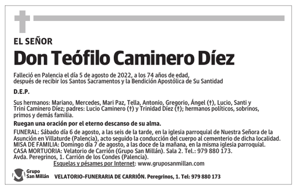 Don Teófilo Caminero Díez