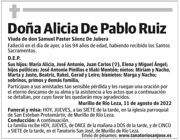 Doña  Alicia  De  Pablo  Ruiz
