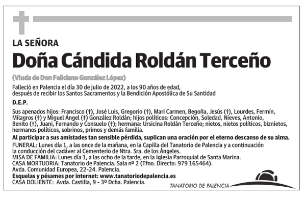 Doña Cándida Roldán Terceño