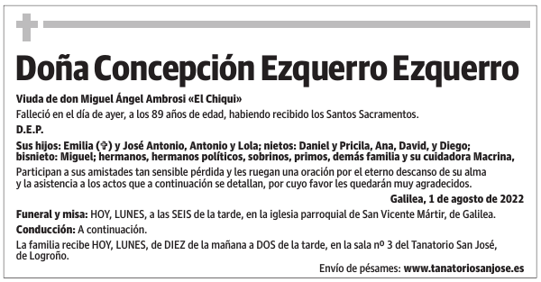 Doña  Concepción  Ezquerro  Ezquerro