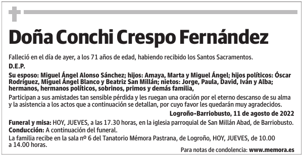 Doña  Conchi  Crespo  Fernández