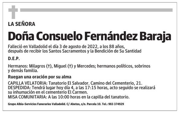 Doña Consuelo Fernández Baraja