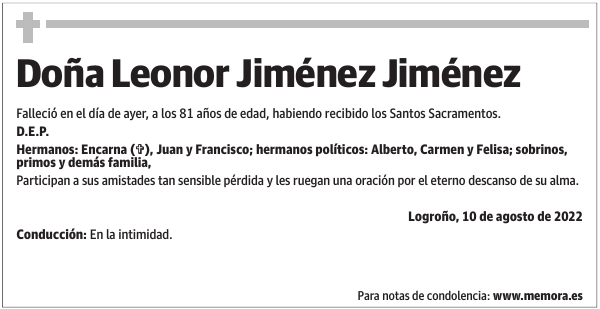 Doña  Leonor  Jiménez  Jiménez