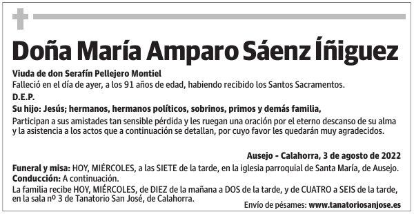 Doña  María  Amparo  Sáenz  Íñiguez