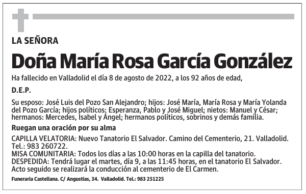 Doña María Rosa García González