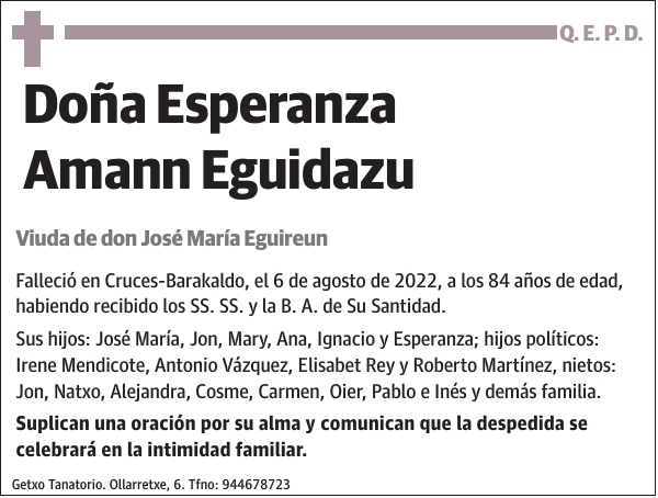 Esperanza Amann Eguidazu