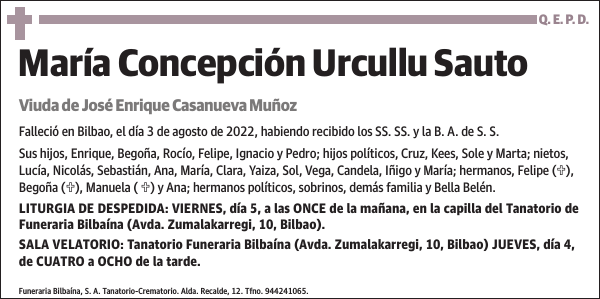 María Concepción Urcullu Sauto