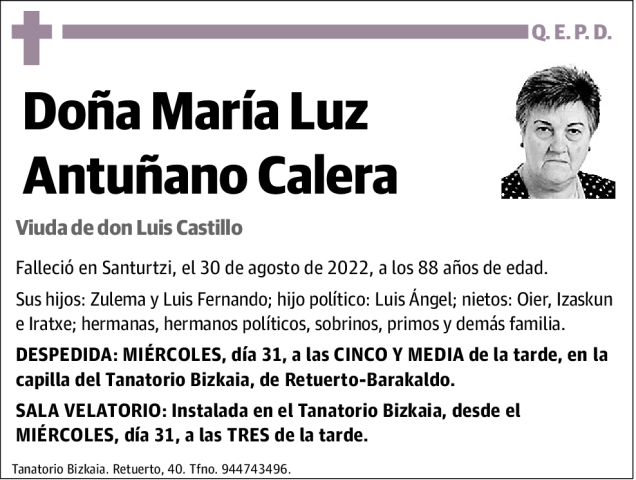 María Luz Antuñano Calera