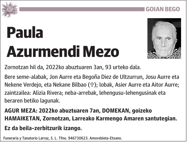 Paula Azurmendi Mezo Zornotzan
