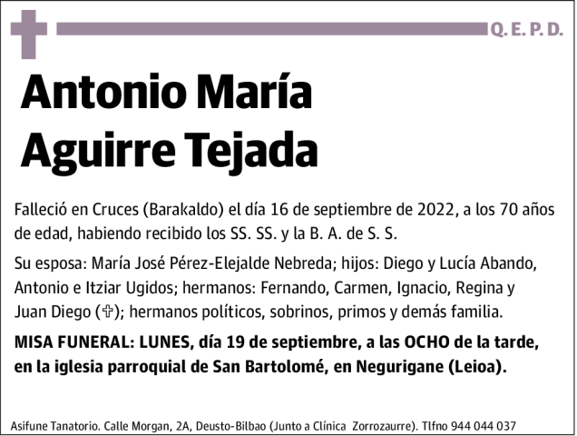 Antonio María Aguirre Tejada