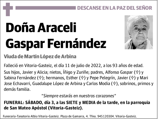 Araceli  Gaspar  Fernández