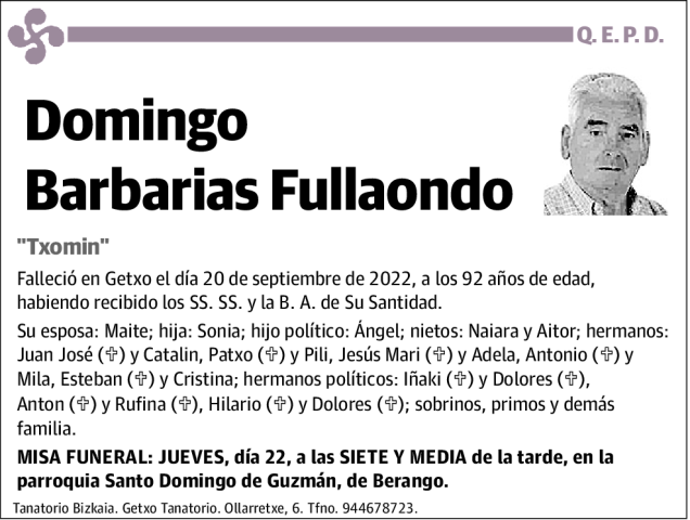 Domingo Barbarias Fullaondo