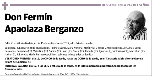 Fermín  Apaolaza  Berganzo