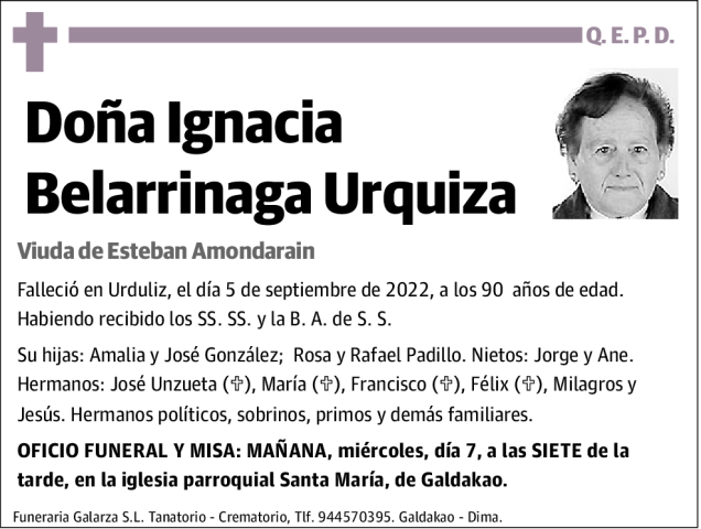 Ignacia Belarrinaga Urquiza
