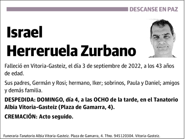 Israel  Herreruela  Zurbano