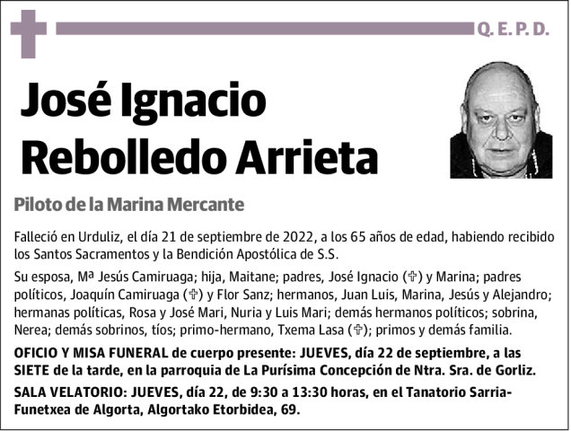 José Ingnacio Rebolledo Arrieta
