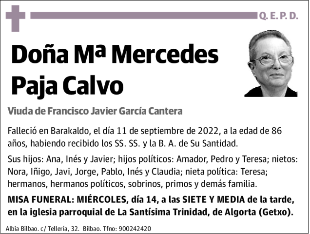 Mª Mercedes Paja Calvo