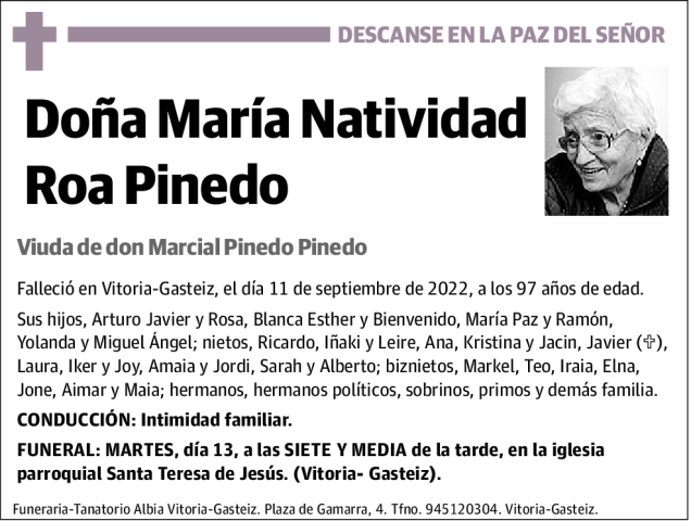 María  Natividad  Roa  Pinedo
