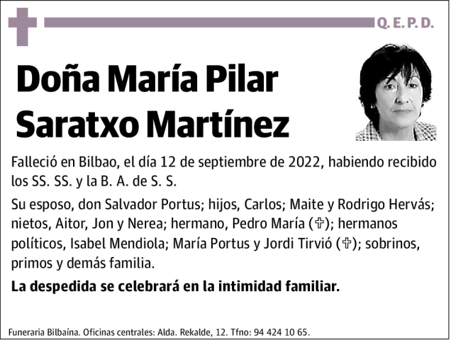 María Pilar Saratxo Martínez