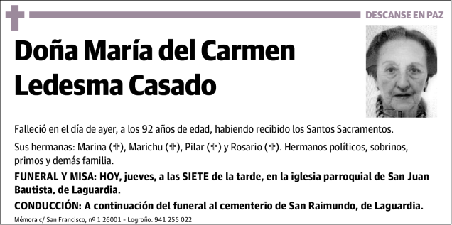 María  del  Carmen  Ledesma  Casado