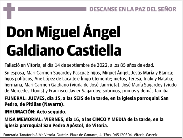 Miguel  Ángel  Galdiano  Catiella