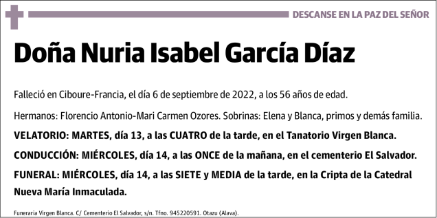 Nuria  Isabel  García  Díaz