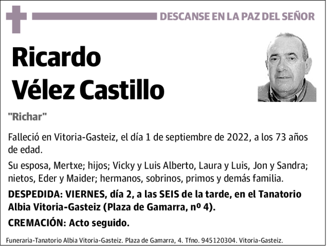 Ricardo  Vélez  Castillo