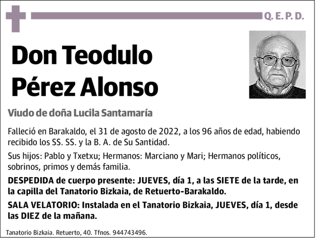 Teodulo Perez Alonso